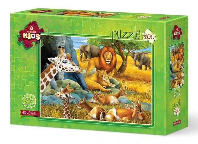 Szafari Állatok Puzzle 200 Darabos