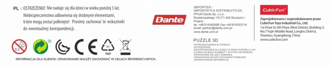3D puzzle készlet színekkel és fényekkel