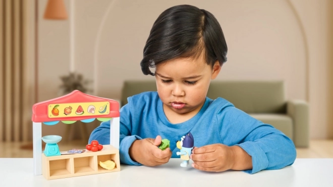 Bluey mini figurák - Élelmiszerbolt készlet