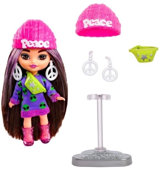 Barbie extra mini minis divatbaba kiegészítőkkel