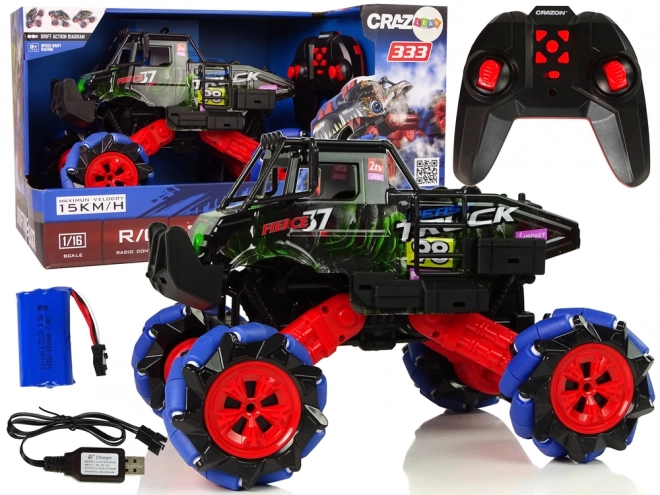 Távirányítású off-road drift autó 1:16 2.4G 360 fokos forgás – Zöld