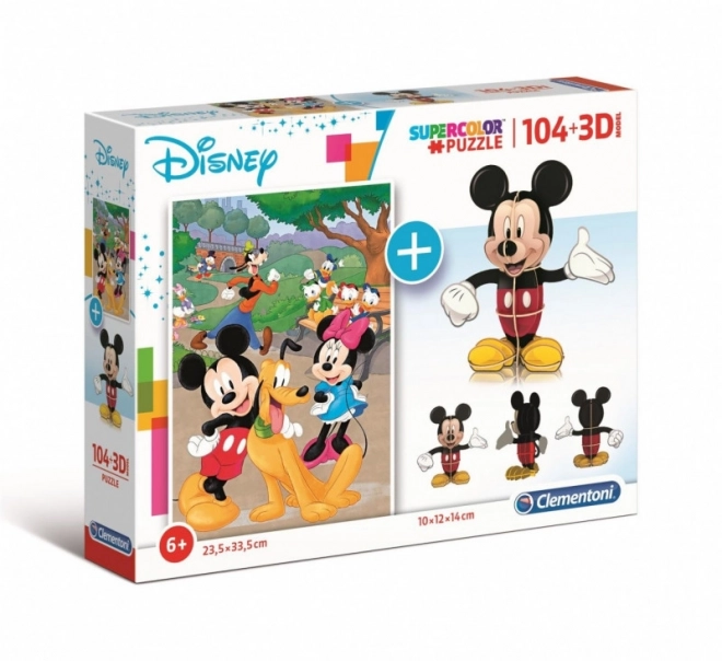 Mickey Egér Clementoni puzzle és 3D modell