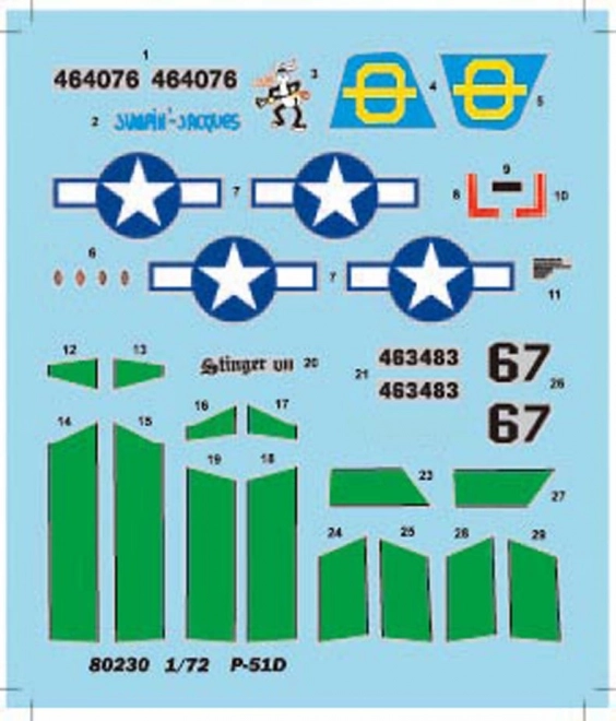 P-51D Mustang IV műanyag modell