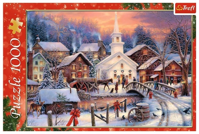 Fehér karácsony 1000 darabos puzzle