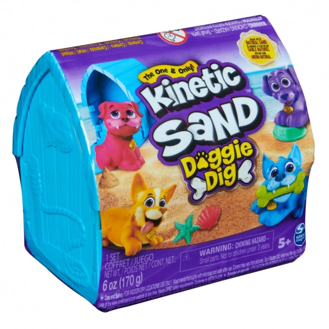 Kinetic Sand kutya a kutyaházban