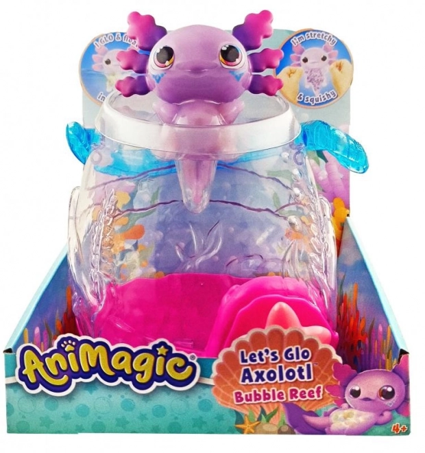 Világító Axolotl akváriumban
