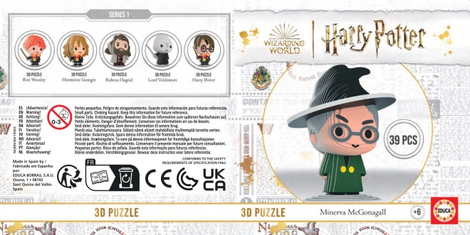 Educa 3D puzzle Harry Potter: Minerva McGonagall