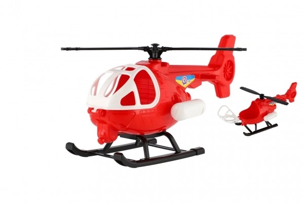 Műanyag helikopter - piros