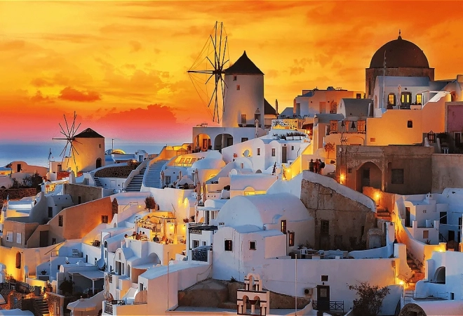 Romantikus naplemente Oia, Santorini puzzle 1500 darab