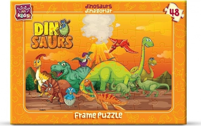 Őskori dinoszauruszok puzzle gyerekeknek 48 db