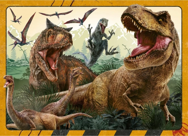 Jurassic World 4x100 darabos puzzle készlet