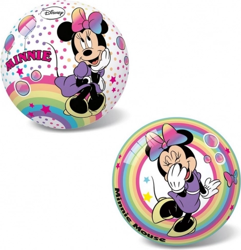 DISNEY Minnie labda – szivárványos, 14 cm