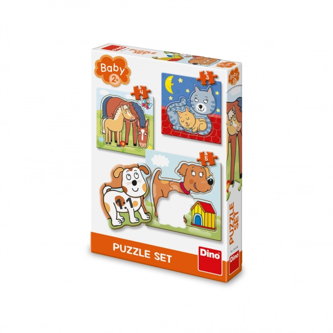 Baba állatfigurás puzzle készlet