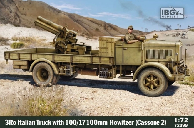 3Ro olasz teherautó 100/17 100mm-es tarackkal mini modell
