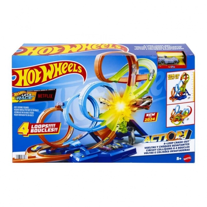 hot wheels négyes hurok versenypálya