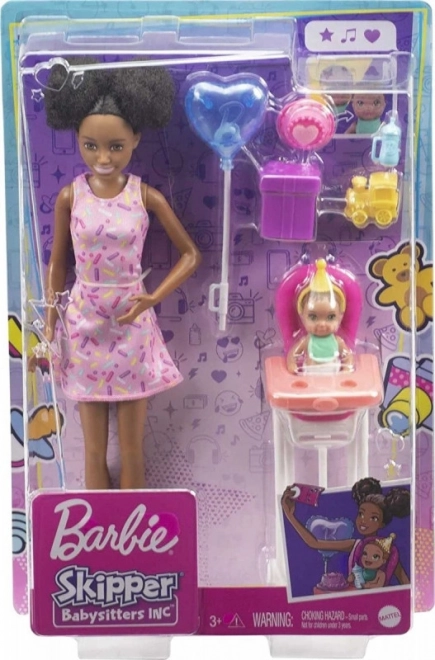 barbie skipper bébiszitterek - etetőszék mini szülinap