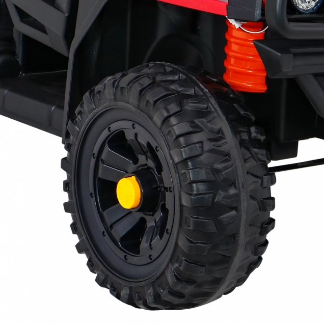 Gyerek gazdasági pick-up piros + távirányító + csomagtér + lapát + EVA + MP3 LED