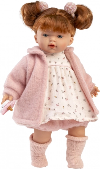 Llorens valósághű beszélő baba hangokkal, 33 cm
