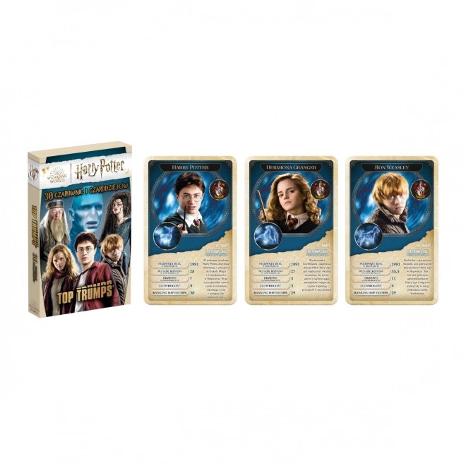 Harry Potter Top Trumps kártyajáték 30 boszorkány és varázsló