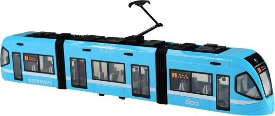 Modern villamos Ostrava kék 47 cm