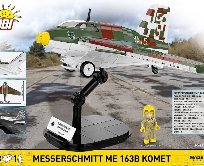 COBI Messerschmitt Me 163B Komet repülőgép-építőkészlet (543 elem)