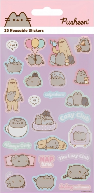 Pusheen mintás matricák