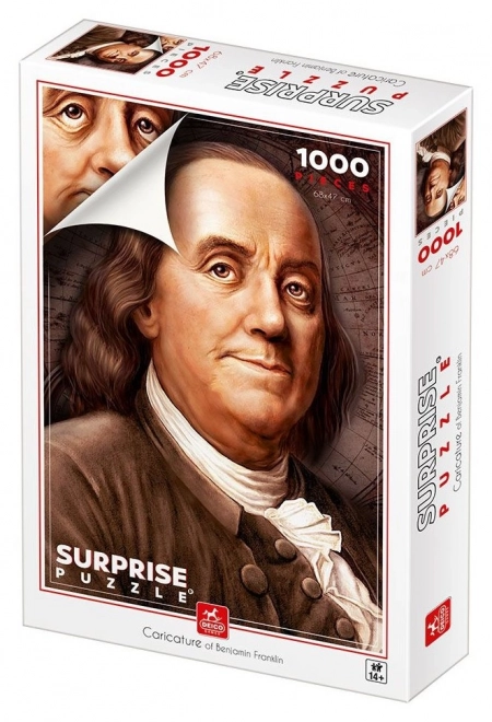 Deico meglepetés puzzle - Benjamin Franklin karikatúrája 1000 darabos