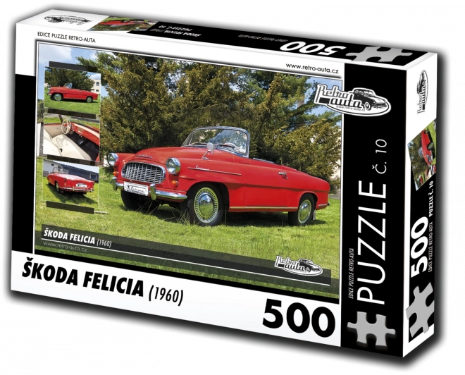 Retroautó puzzle - Škoda Felicia 1960, 500 db