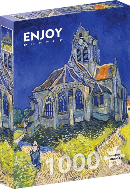 Puzzle Van Gogh Auvers-sur-Oise templom 1000 darabos