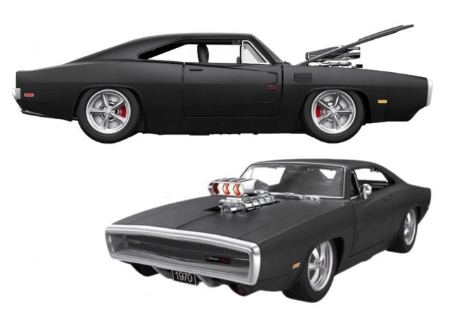 Távirányítós fekete Dodge Charger R/T modell 1:16 méretarányban