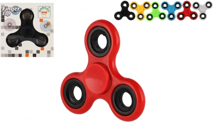 fém–műanyag fidget spinner, 7 cm, színkeverék