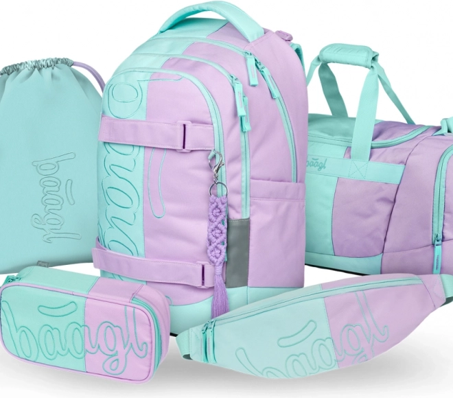 Iskolai Set BAAGL Skate Max Sweet: Hátizsák, Tolltartó, Tasak és Sporttáska