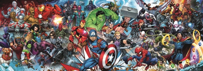 1000 darabos panoráma puzzle Marvel The Avengers