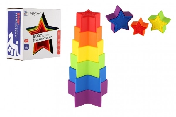 Teddies színes rakosgató csillag torony