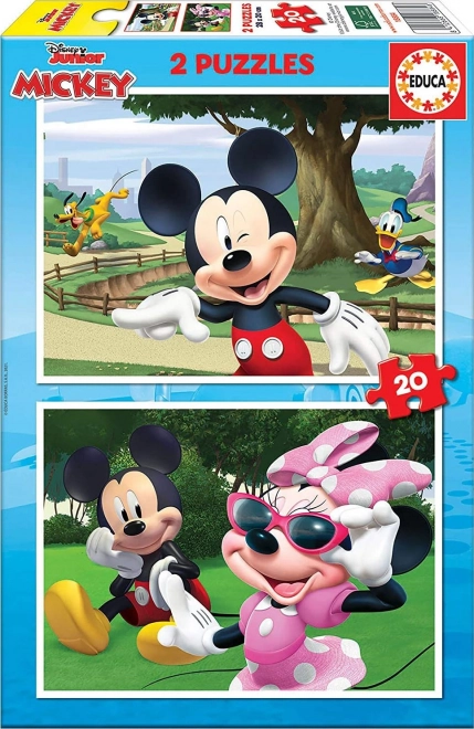 Mickey és barátai 2x20 darabos puzzle