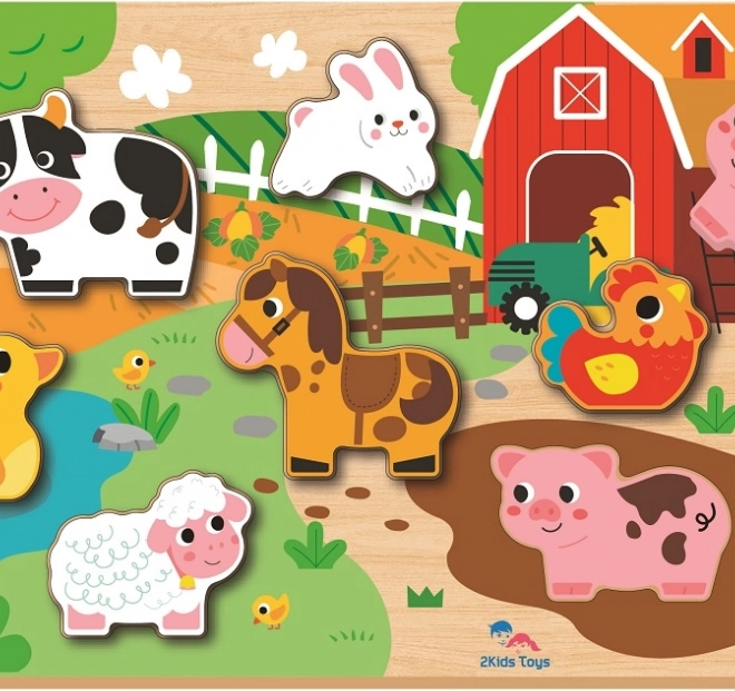 Beilleszthető puzzle tanya gyerekeknek a 2Kids Toys-tól