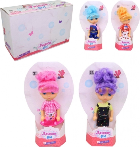 Babák kislányoknak 16 cm, 4 szín, 12 darab