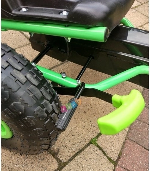 Pedálos levegős gokart + Felfújható gumik + Állítható ülés – Zöld