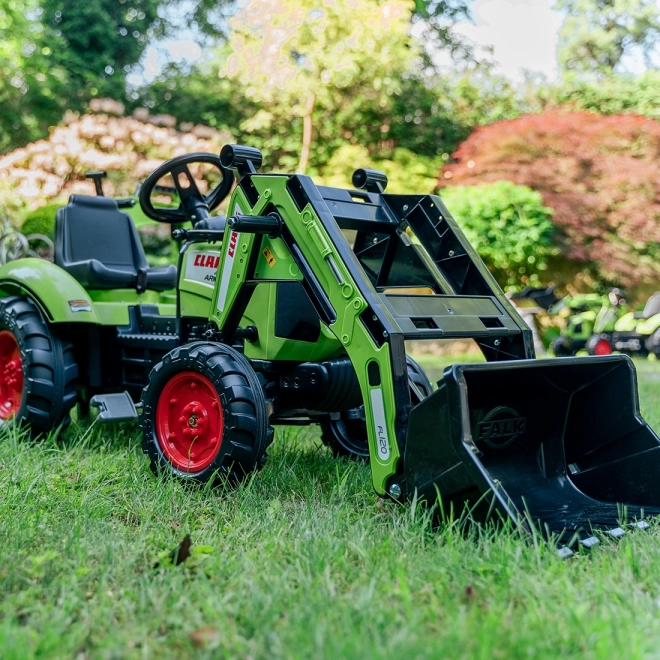 Traktor pedálos Class Atiom 430 zöld első és hátsó kanállal