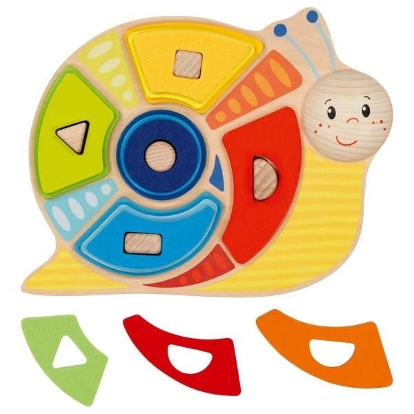 Montessori Színes Csiga Rendszerező játék