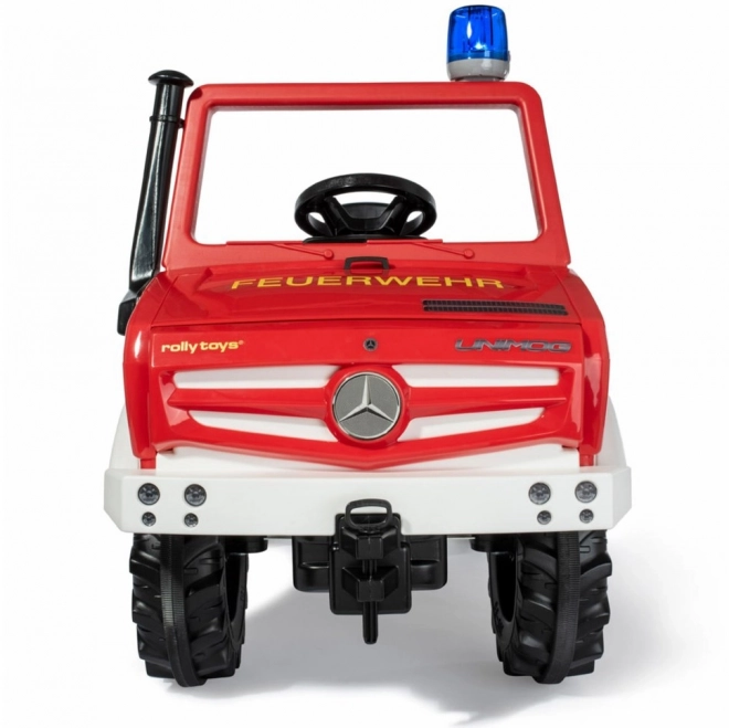 Gyermek tűzoltóautó Mercedes Unimog pedálos