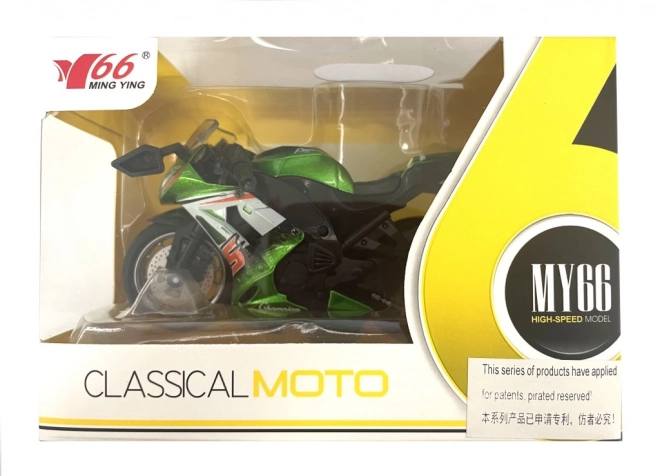 Motorkerékpár 1:14 méretarányban