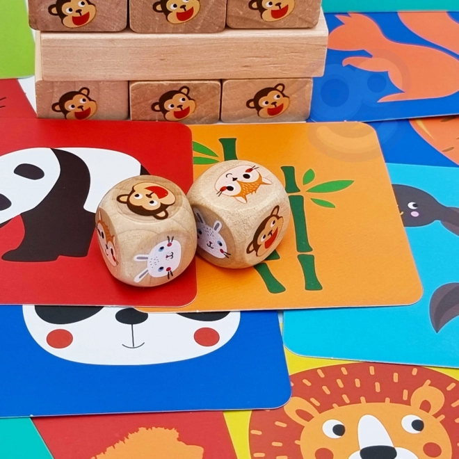 Fa játék Jenga Állatok TOOKY TOY