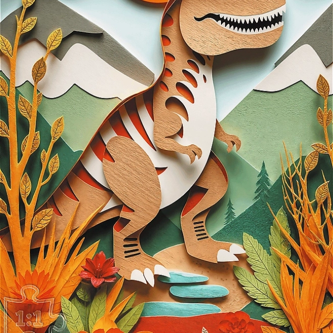 Puzzle Papírművészet: Dinoszaurusz 160 darabos