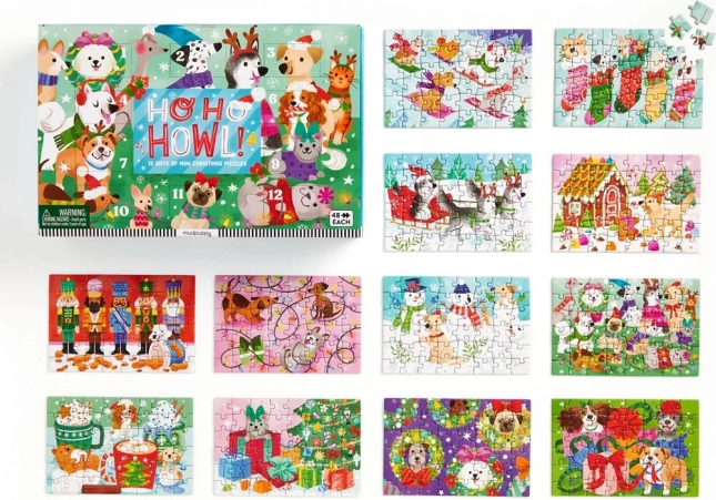Karácsony előtti visszaszámláló Puzzle készlet 12 db