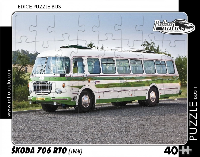 Retro Autók Puzzle Busz - Škoda 706 RTO