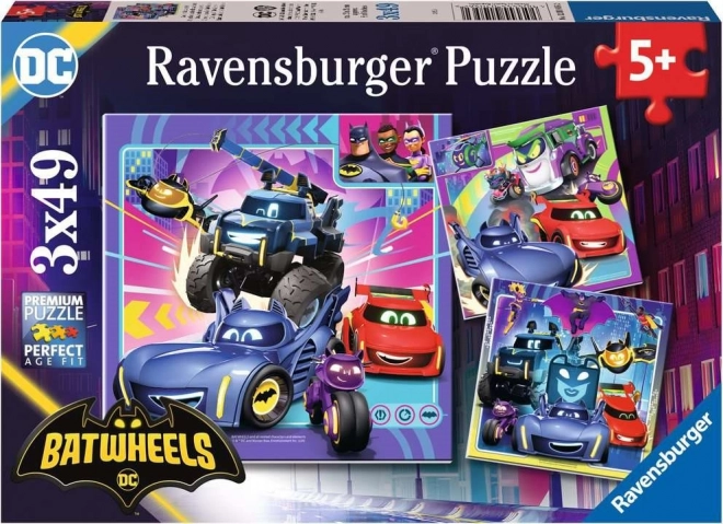 Ravensburger batwheels puzzle 3x49 darabos