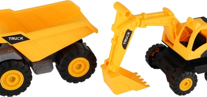 Építőipari autók 2 db műanyag 18 cm