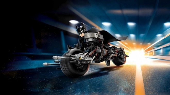 Batman és Bat-Pod motorkerékpár összerakható figura