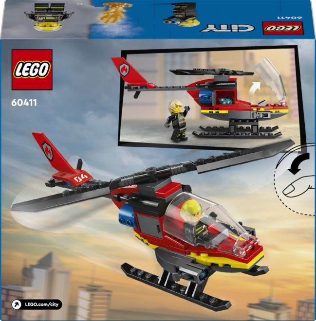 Tűzoltó helikopter mentőakció LEGO City